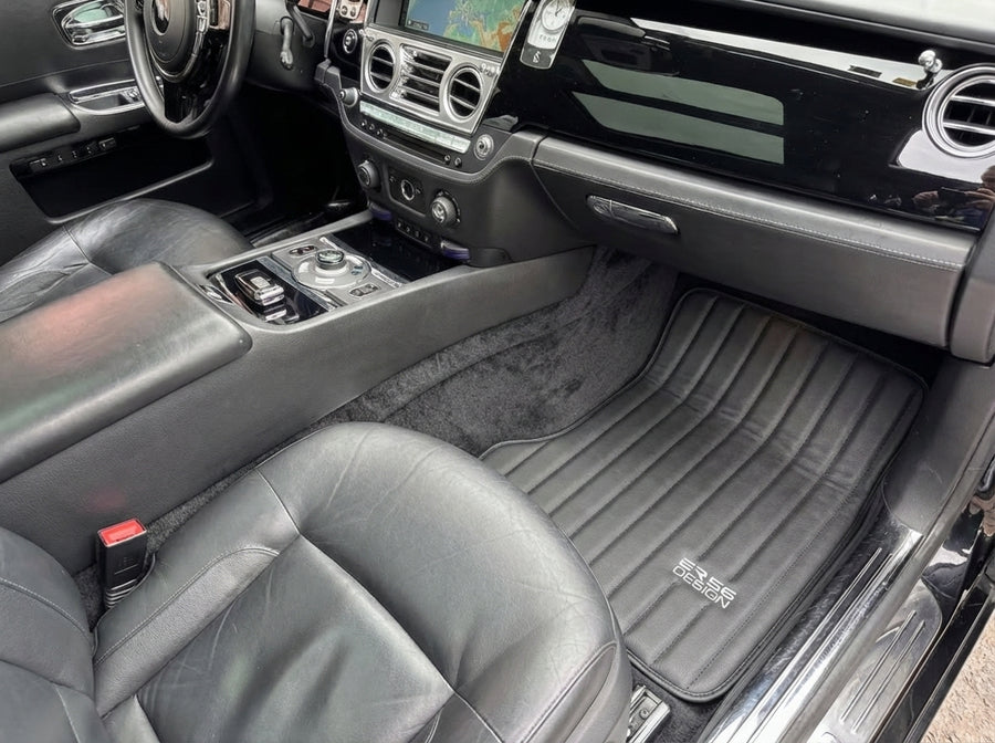 Lederfußmatten für Rolls Royce Ghost Serie I (2010–2020) ER56 Design Marke