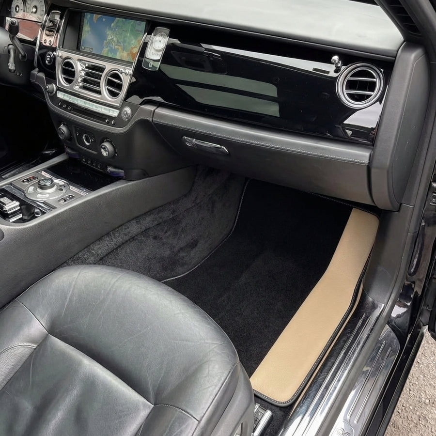 Tappetini per auto neri su misura per Rolls Royce Ghost