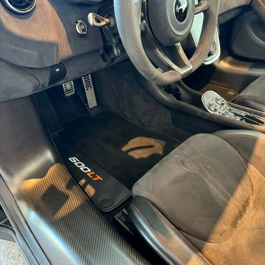Tappetini neri per McLaren 600 LT (2018-2020) con pelle