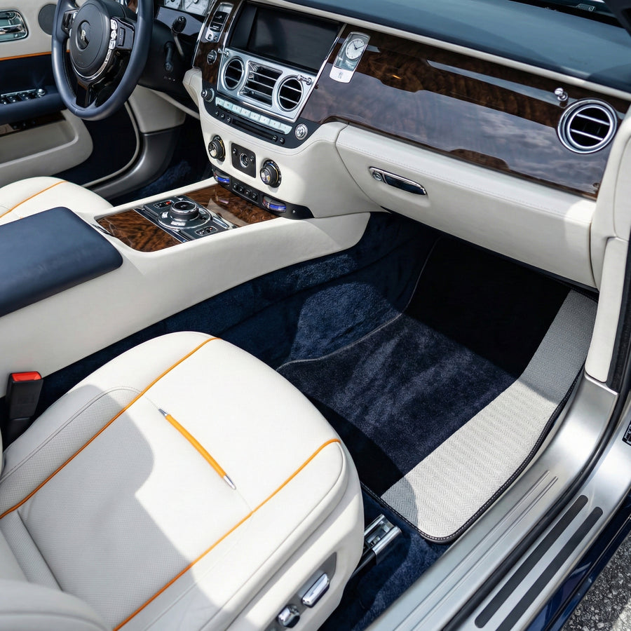 Alfombrillas de coche negras para Rolls Royce Dawn 2016-2023