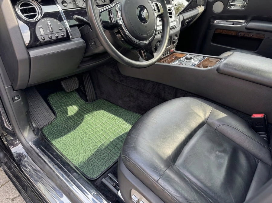Grüne Lederfußmatten für Rolls-Royce Ghost Serie II (2021-2024)