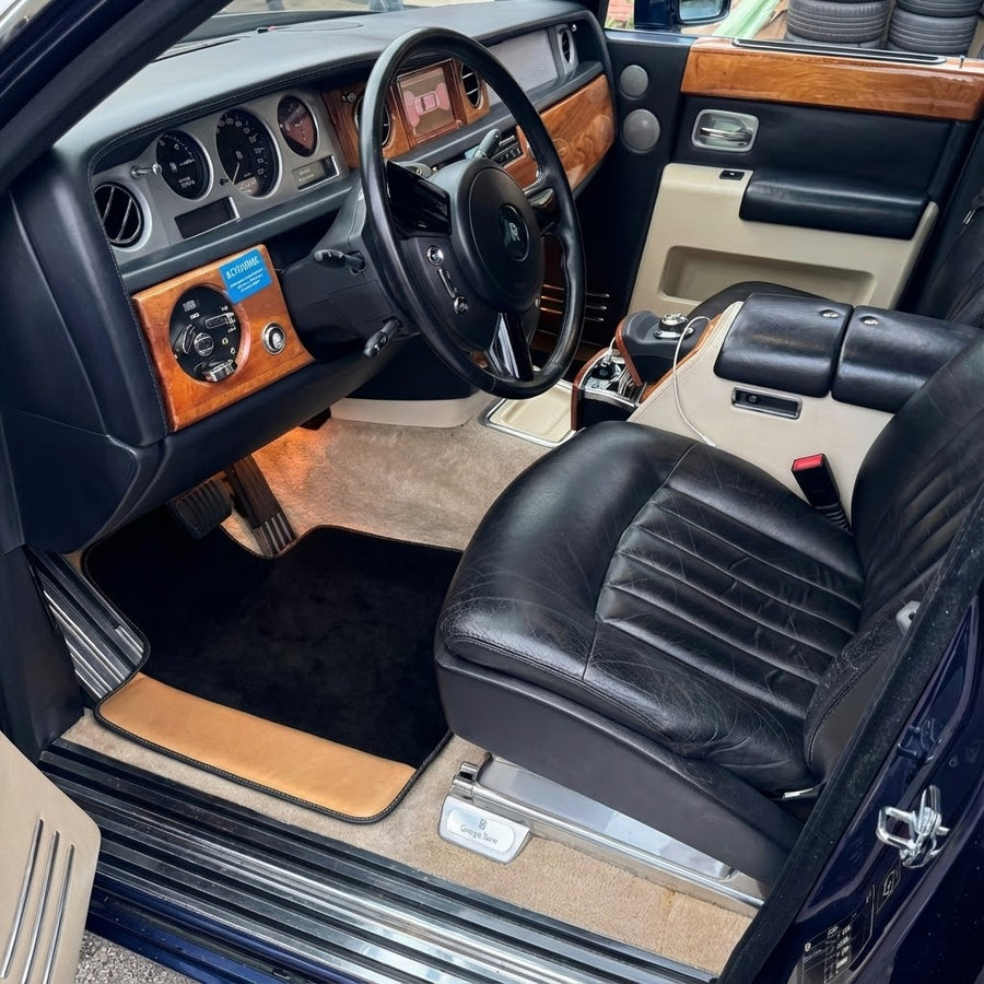 Tapis de voiture noirs pour Rolls Royce Phantom Sedan