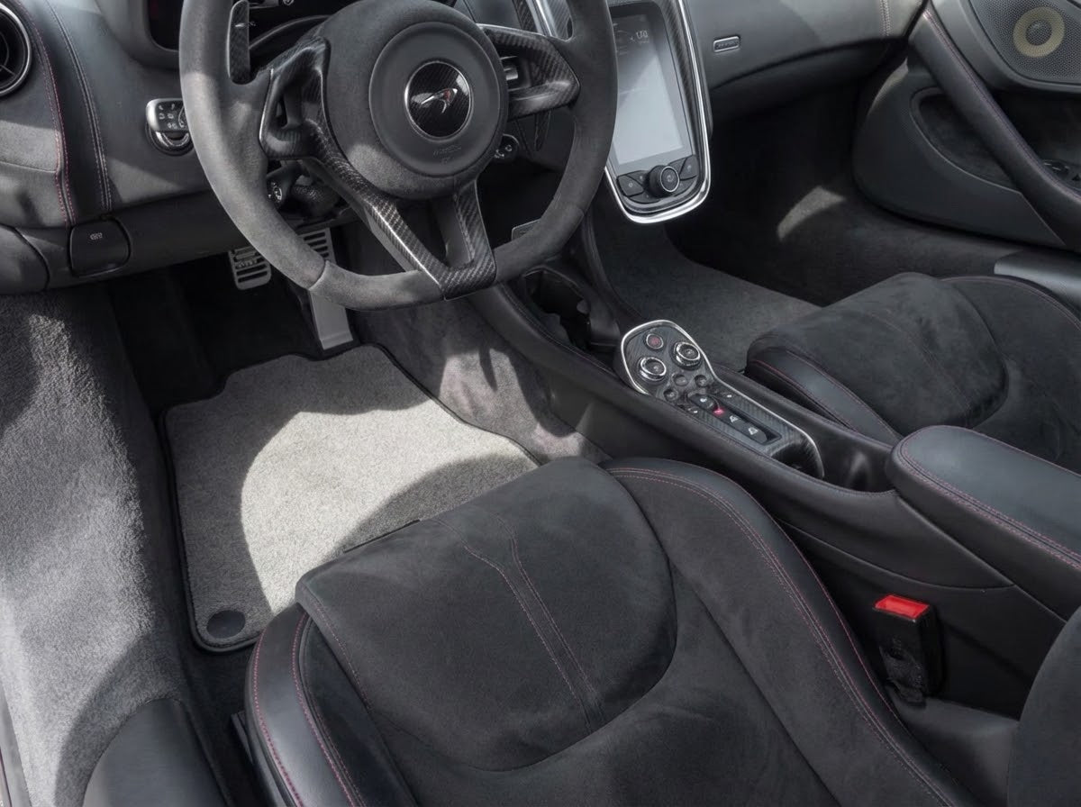 Fußmatten für McLaren 720S Grau Maßgeschneiderte Teppiche Set AutoWin