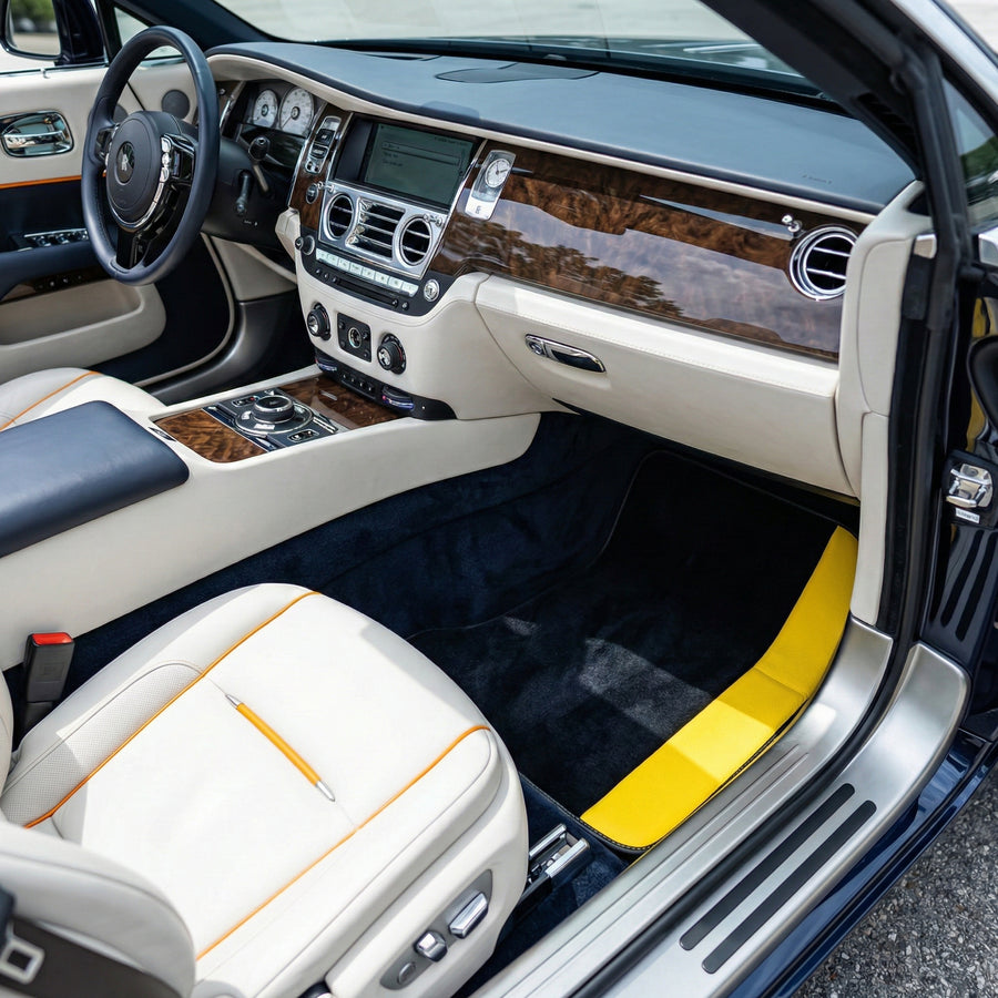 Tappetini per auto Neri Su Misura per Rolls Royce Dawn