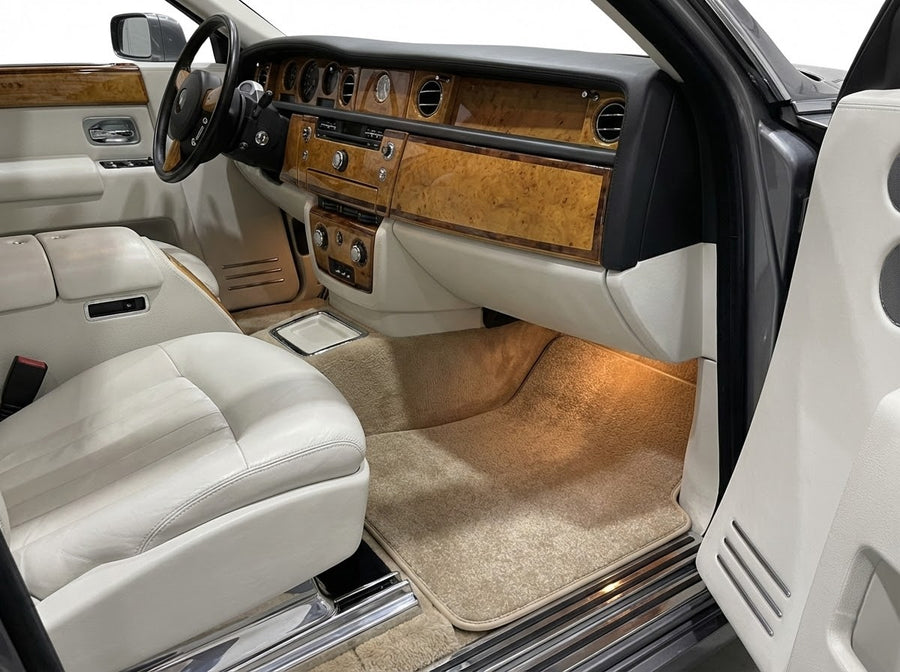 Alfombrillas de coche para Rolls Royce Phantom 2003–2016 Beige Calidad de lujo
