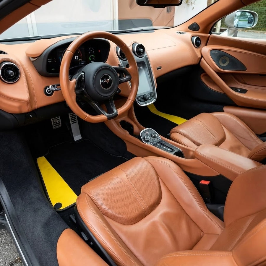 Tapis de voiture noirs pour McLaren 570S (2015-2021) avec