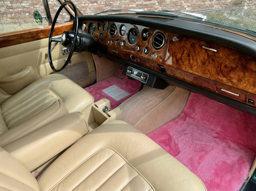 Tappetini in pelle di pecora rosa per Rolls Royce Shadow 1965-1977 design Er56