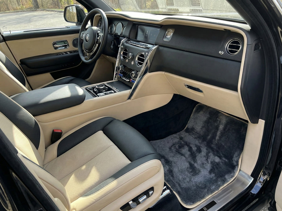 Tapis de voiture en peau de mouton pour Rolls Royce Cullinan Rr31 2018-2025 - Er56 Design Brand