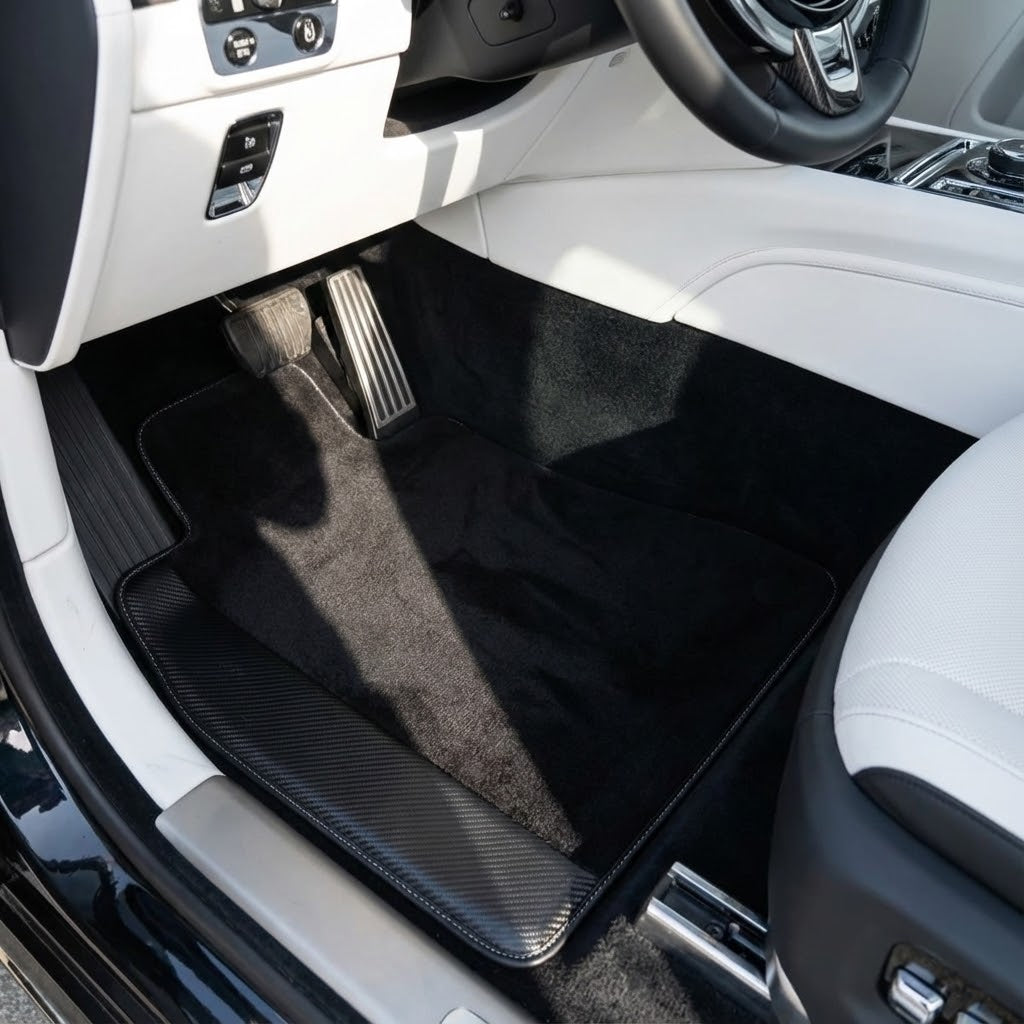 Alfombrillas personalizadas para Rolls Royce Spectre (2023-2024) con cuero de fibra de carbono