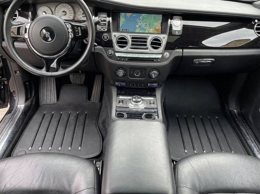 Lederfußmatten für Rolls Royce Black Badge Ghost Serie II (2021-2024) Schwarz