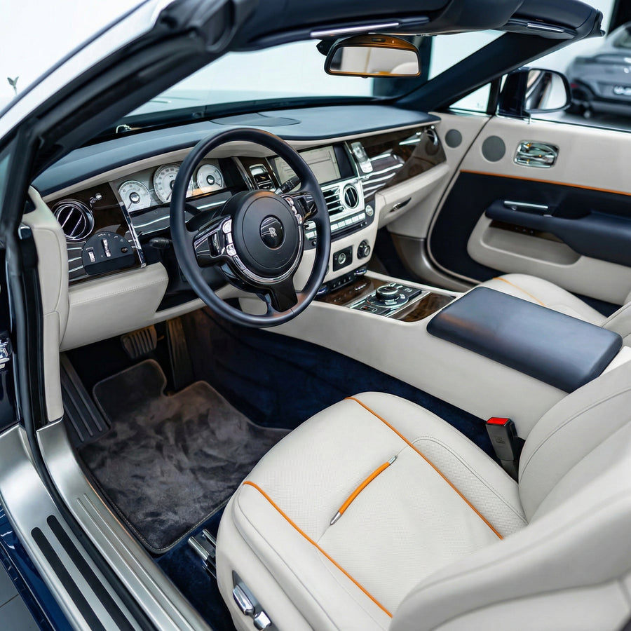 Alfombrillas de coche de Alcantara para Rolls Royce Black Badge Dawn