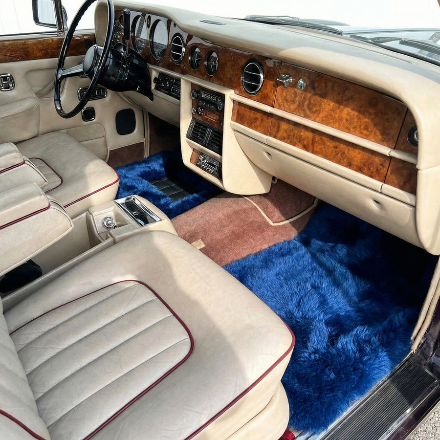 Tappetini in Velluto Blu Navy per Rolls Royce Shadow