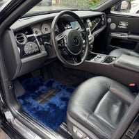 Alfombrillas de piel de oveja azul marino para Rolls Royce Ghost Series I (2010–2020) | Diseño ER56