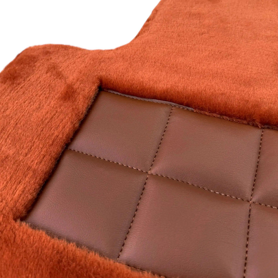 Ginger Color Sheepskin Floor Mats for Rolls-Royce Wraith (2013-2023) - AutoWin