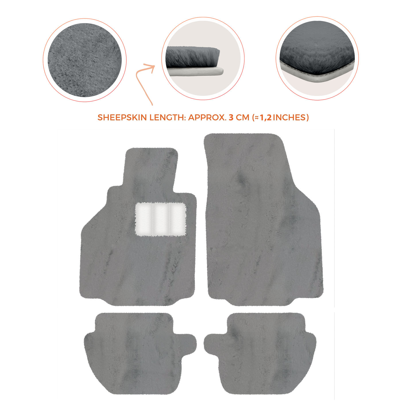 Premium Luxury Sheepskin Floor Mats for Ferrari Roma (2021-2024)