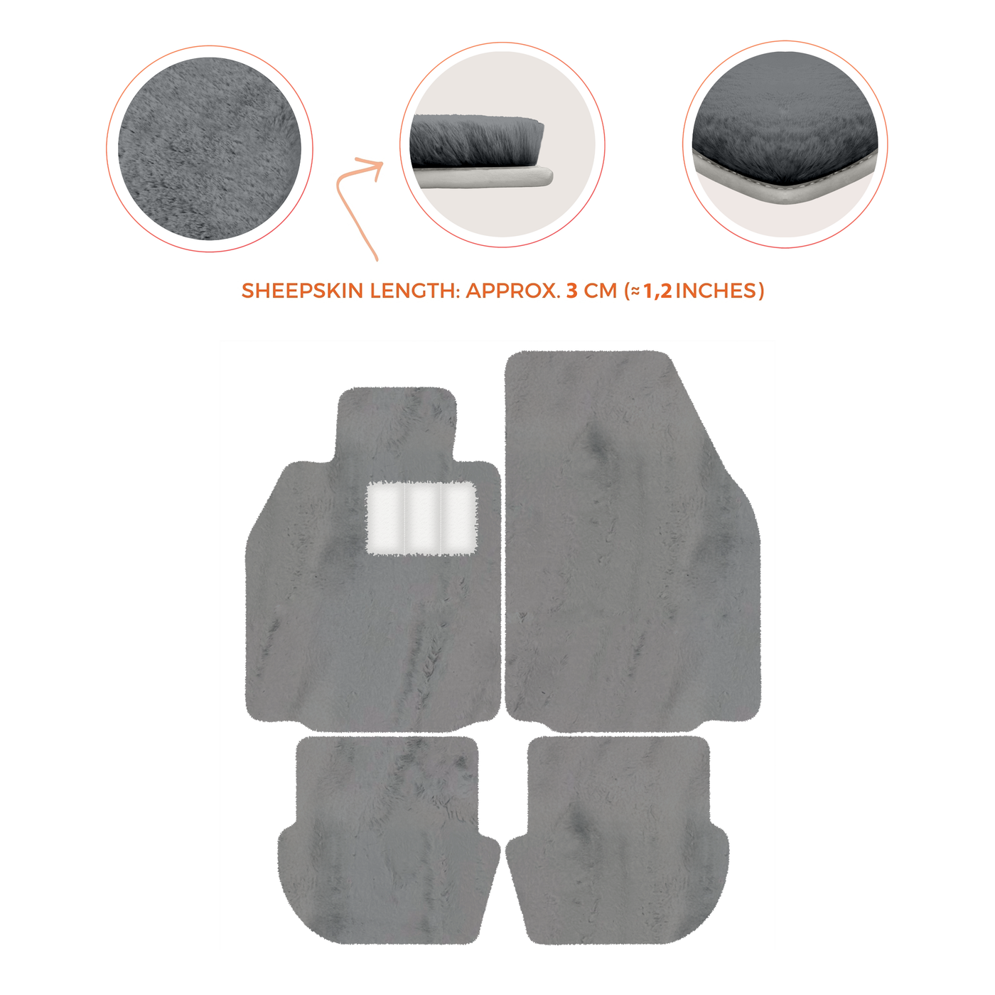 Premium Luxury Sheepskin Floor Mats for Porsche 911 (2004-2012)