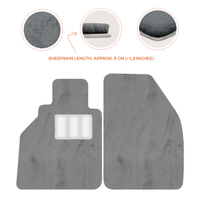 Tappetini in pelle di pecora per Porsche 986 Boxster (1996-2004) - Lunghezza della pelle di pecora, Varie opzioni di colore