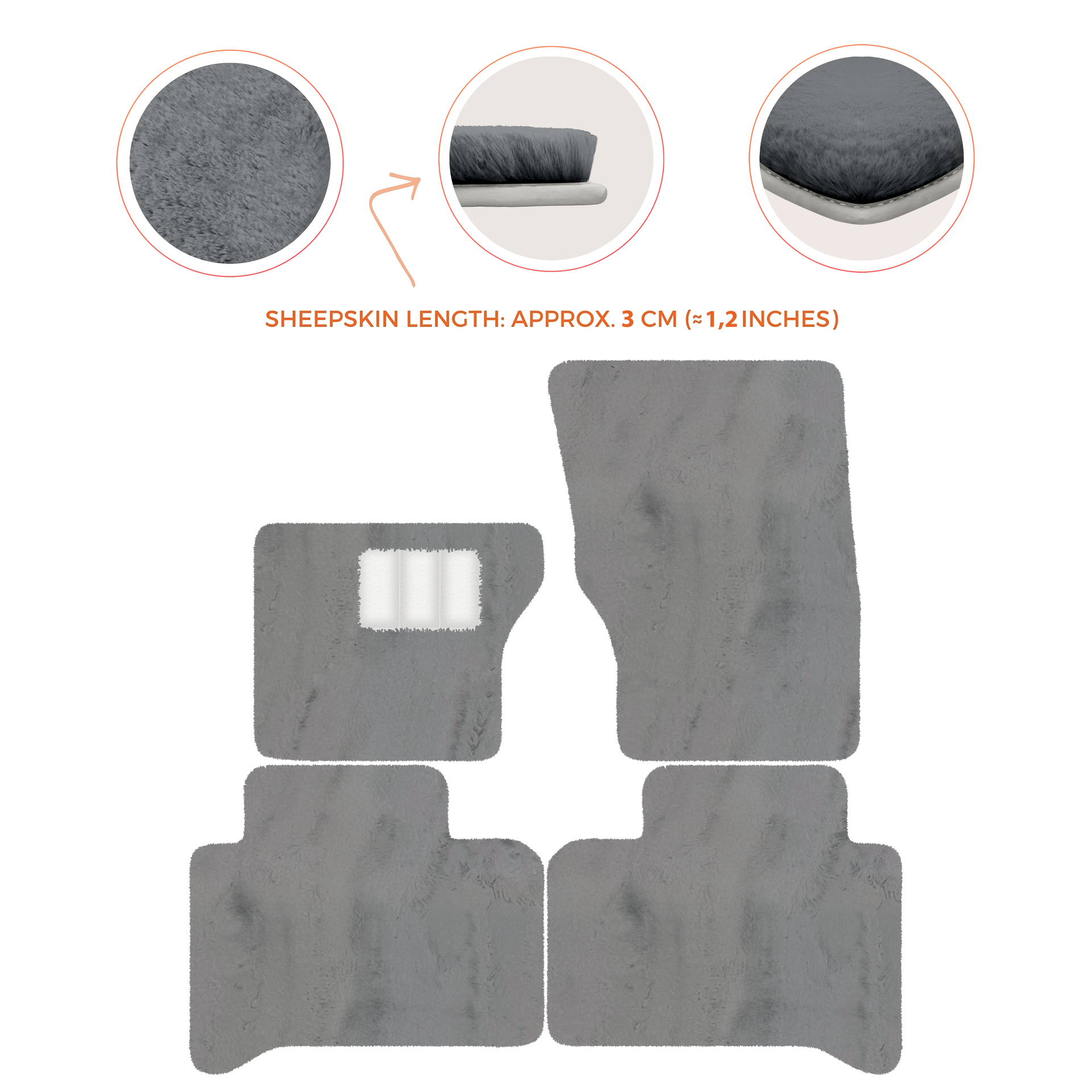 Luxurious Premium Sheepskin Floor Mats for Range Rover (2012-2022)