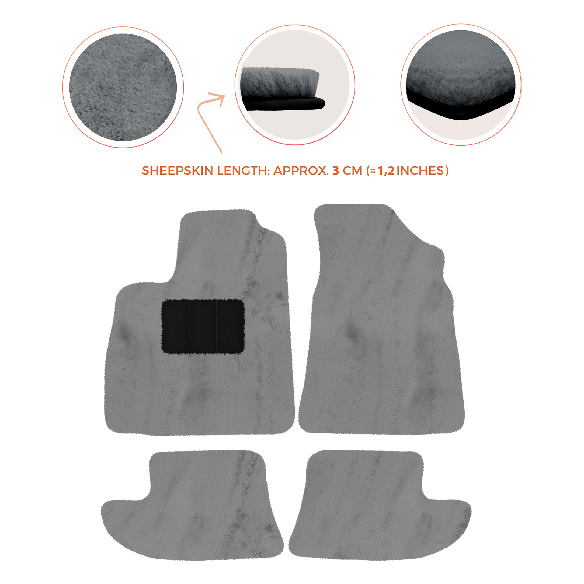 Premium Sheepskin Floor Mats for Bentley Continental GT (2003-2011)