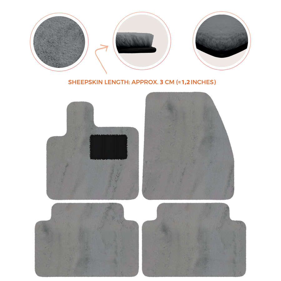 Premium Sheepskin Floor Mats for Range Rover Evoque (2016-2024)