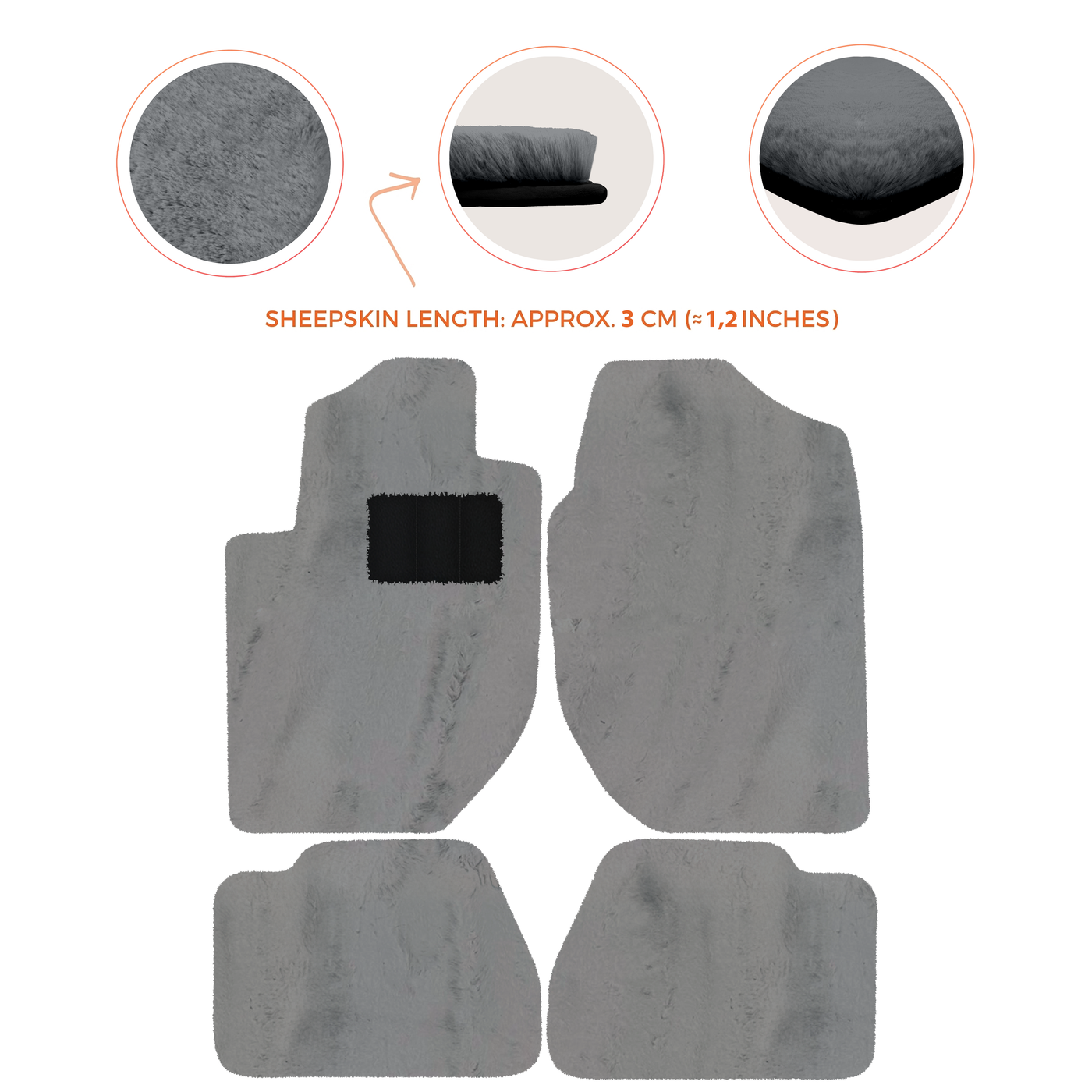 Premium Sheepskin Floor Mats for Land Rover Freelander (1997-2003)