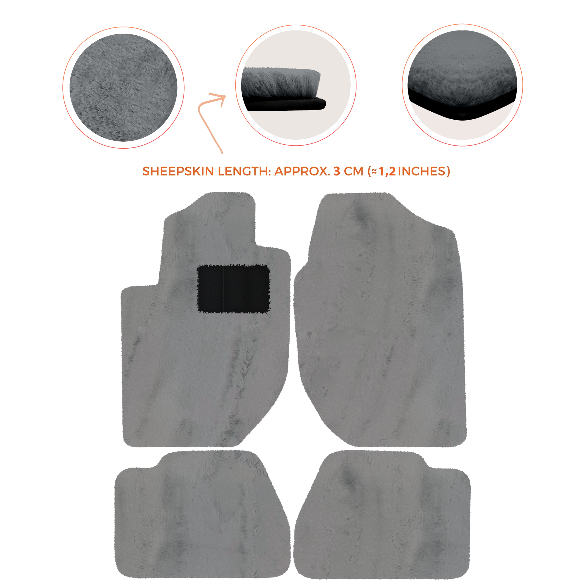 Premium Sheepskin Floor Mats for Land Rover Freelander (1997-2003)