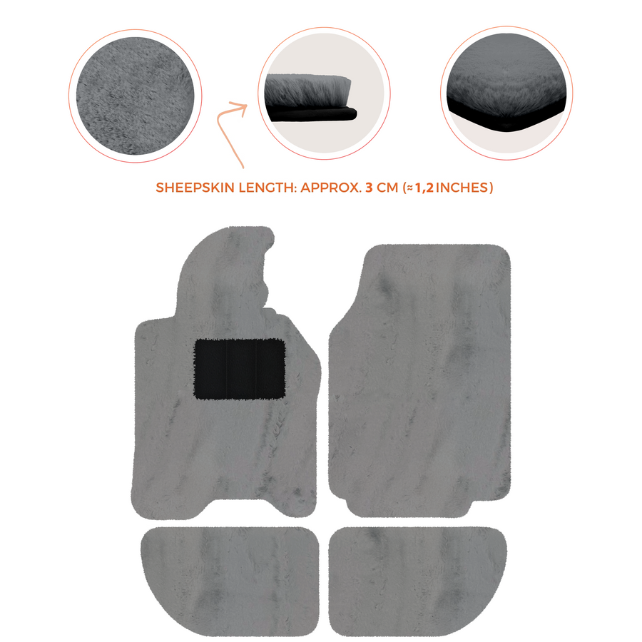 Sheepskin Floor Mats for Porsche 944 (1981-1991) | Custom Colors