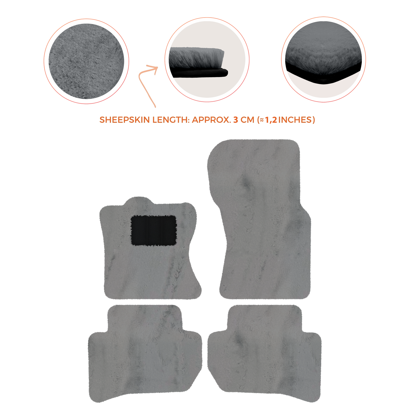 Premium Sheepskin Floor Mats for 2010-2013 Range Rover Sport
