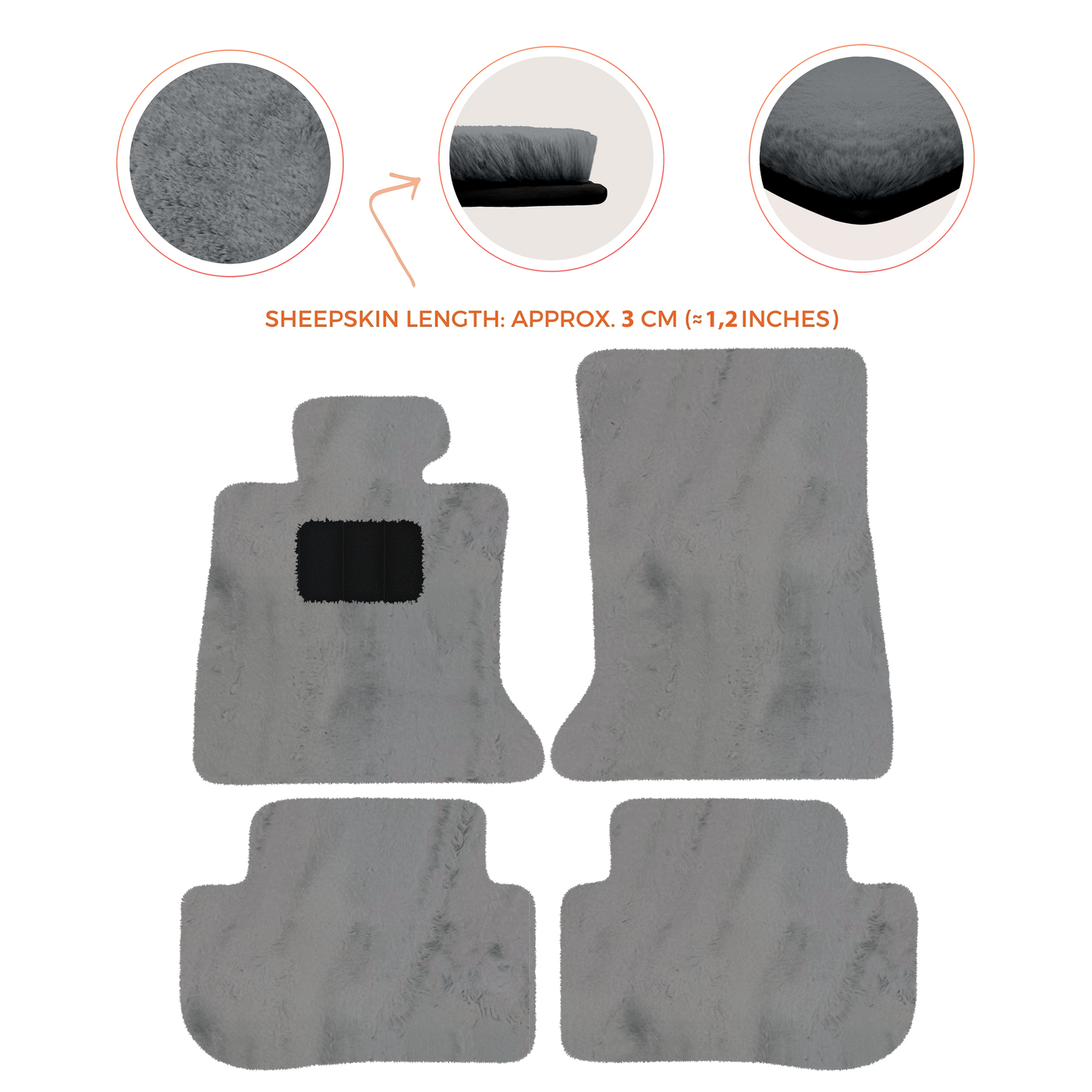 Premium Sheepskin Floor Mats for Rolls-Royce RR2 Dawn (2015-2023)