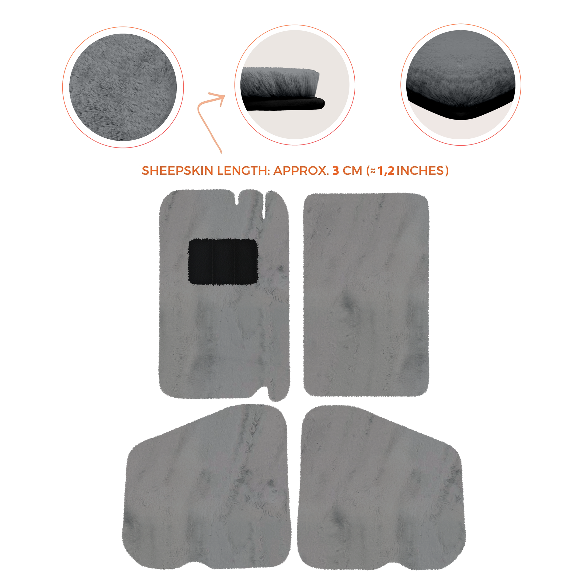 Premium Sheepskin Floor Mats for Rolls-Royce Shadow (1965-1977)