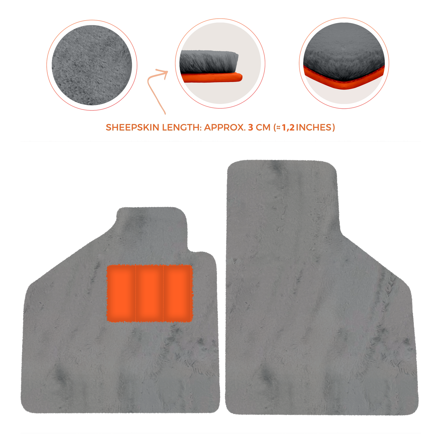 Premium Sheepskin Floor Mats for Lamborghini Aventador (2012-2022)