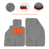 Tappetini in pelle di pecora per Porsche 986 Boxster (1996-2004) - Lunghezza della pelle di pecora, Varie opzioni di colore