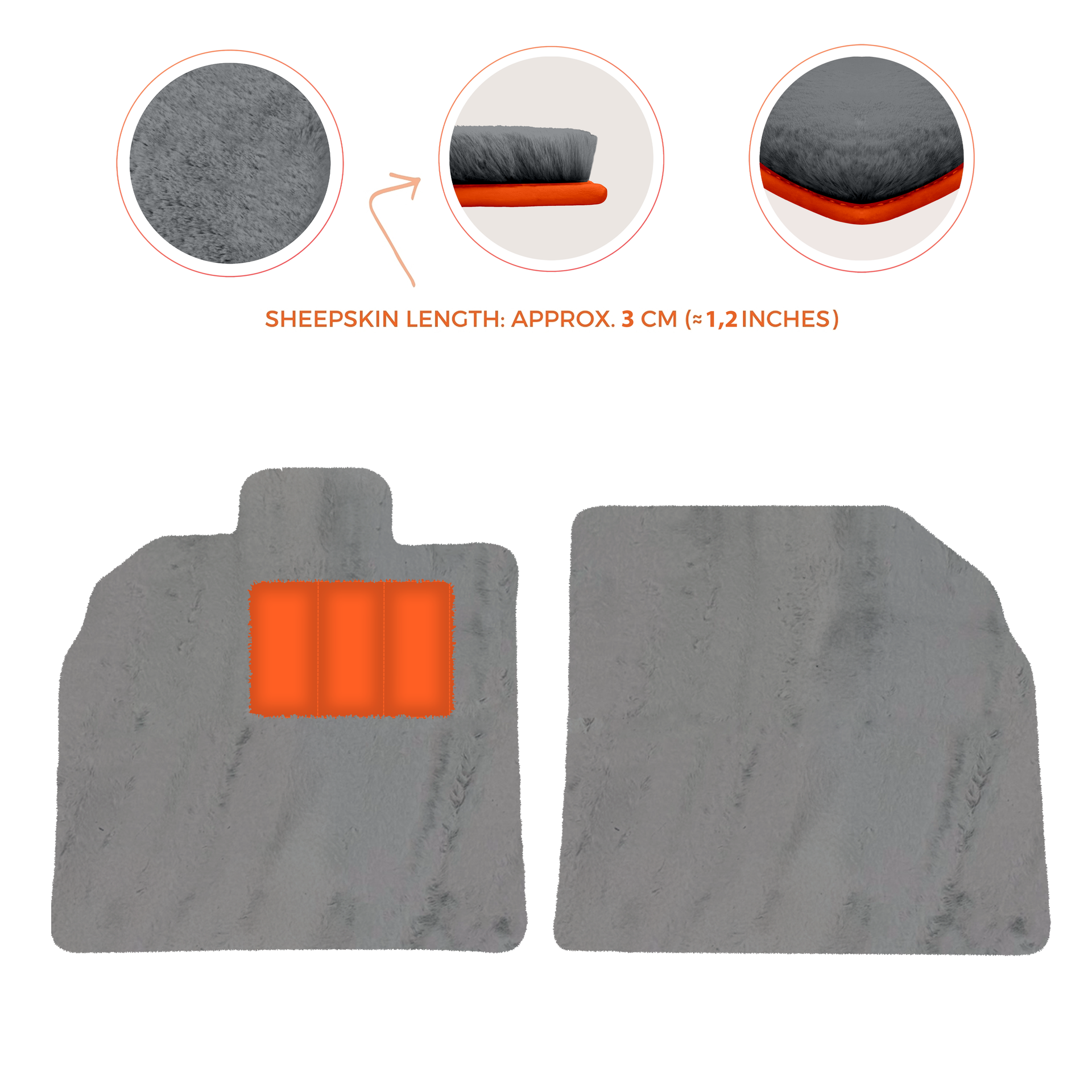 Customizable Black Floor Mats for Lamborghini Aventador SV | Orange Edition - AutoWin.EU