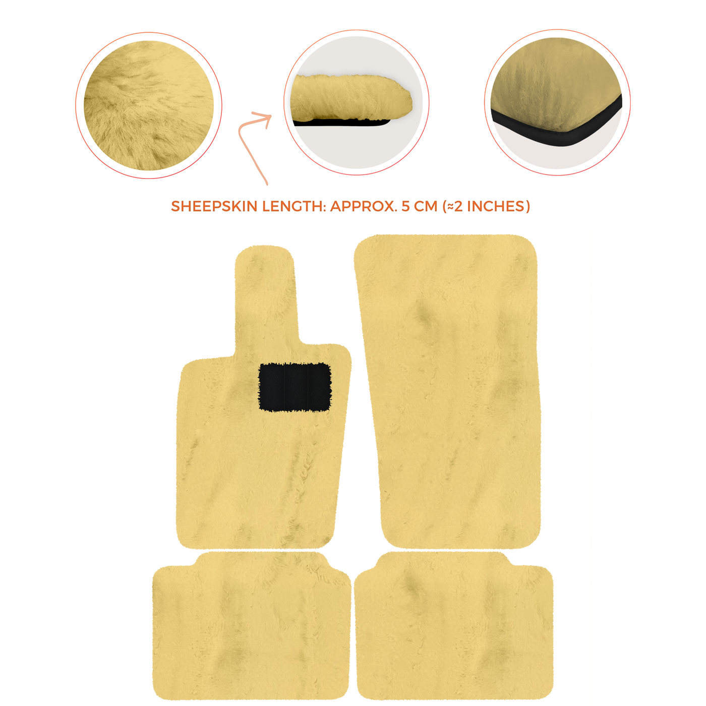 Luxury Sheepskin Floor Mats for Porsche Panamera (2017-2023)