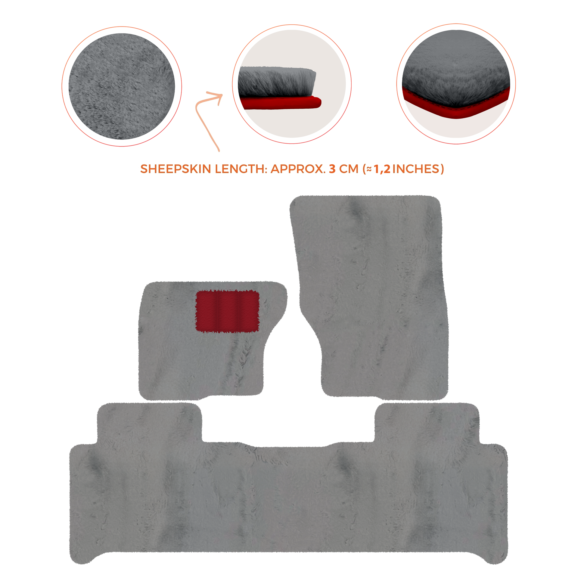 Luxury Sheepskin Floor Mats for Land Rover Discovery (2017-2026)