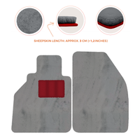 Tappetini in pelle di pecora per Porsche 986 Boxster (1996-2004) - Lunghezza della pelle di pecora, Varie opzioni di colore