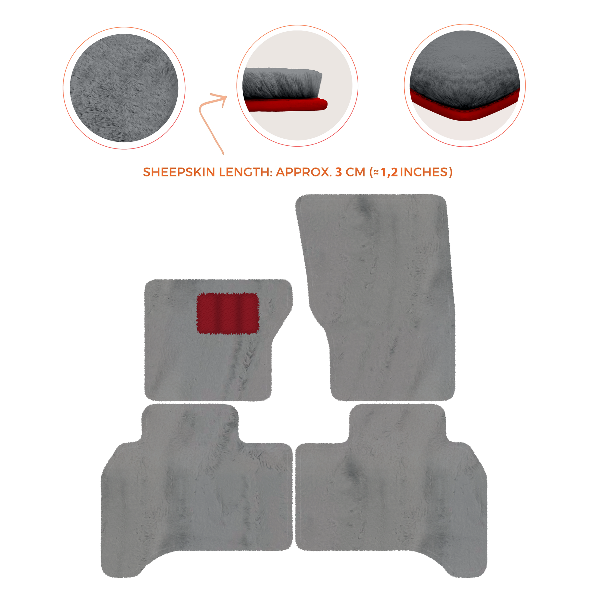 Premium Sheepskin Floor Mats for Range Rover Vehicles (2012-2022)