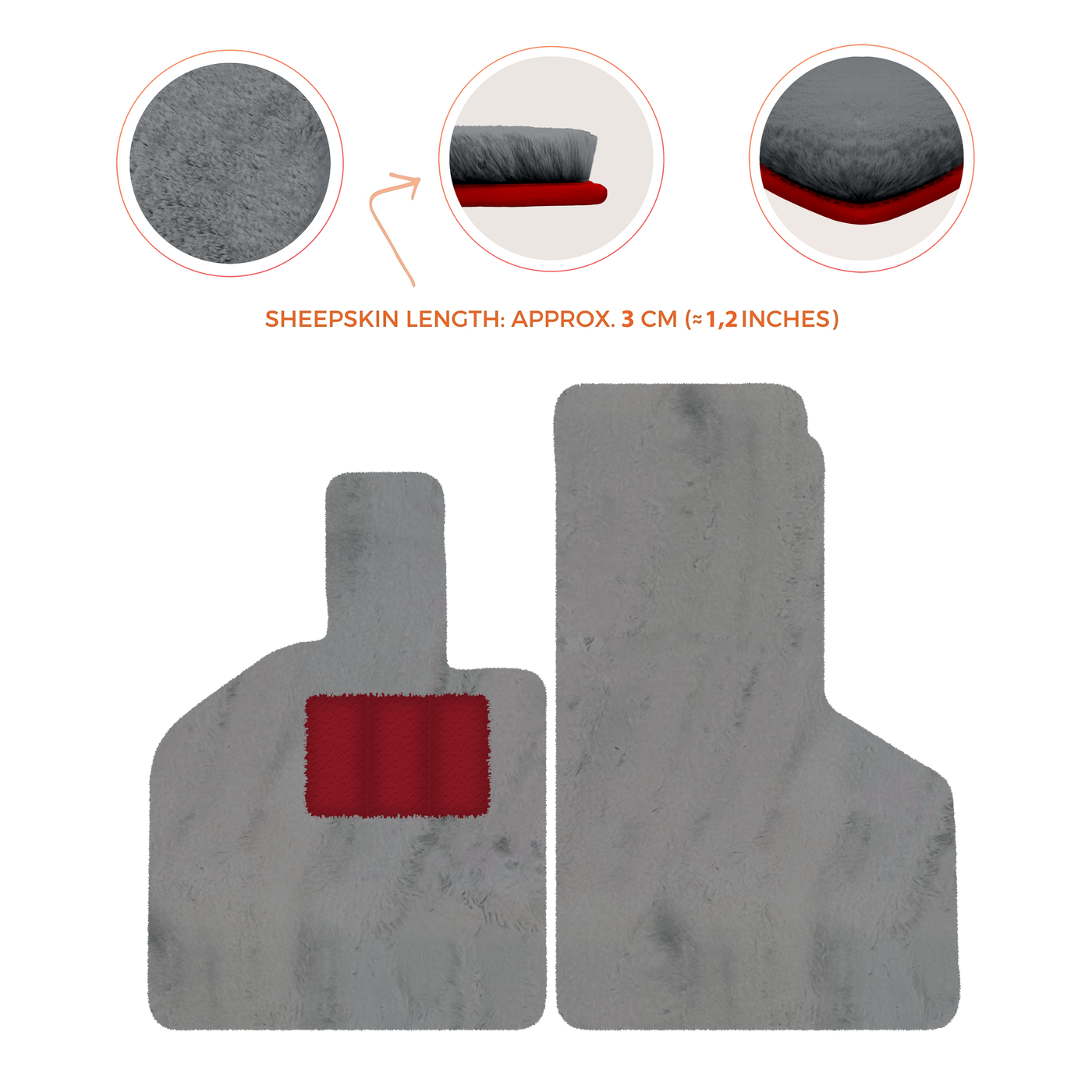 Luxury Sheepskin Floor Mats for Lamborghini Gallardo (2004-2014)