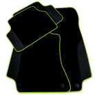 Customizable Black Floor Mats For Mercedes Benz CLK-Class C208 Coupe (1997-2002)