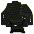 Premium Black Leather Floor Mats for Ferrari 456 (1992-2003)