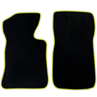 Custom Black Floor Mats for Chevrolet Corvette C2 (1963-1967) Black Trim