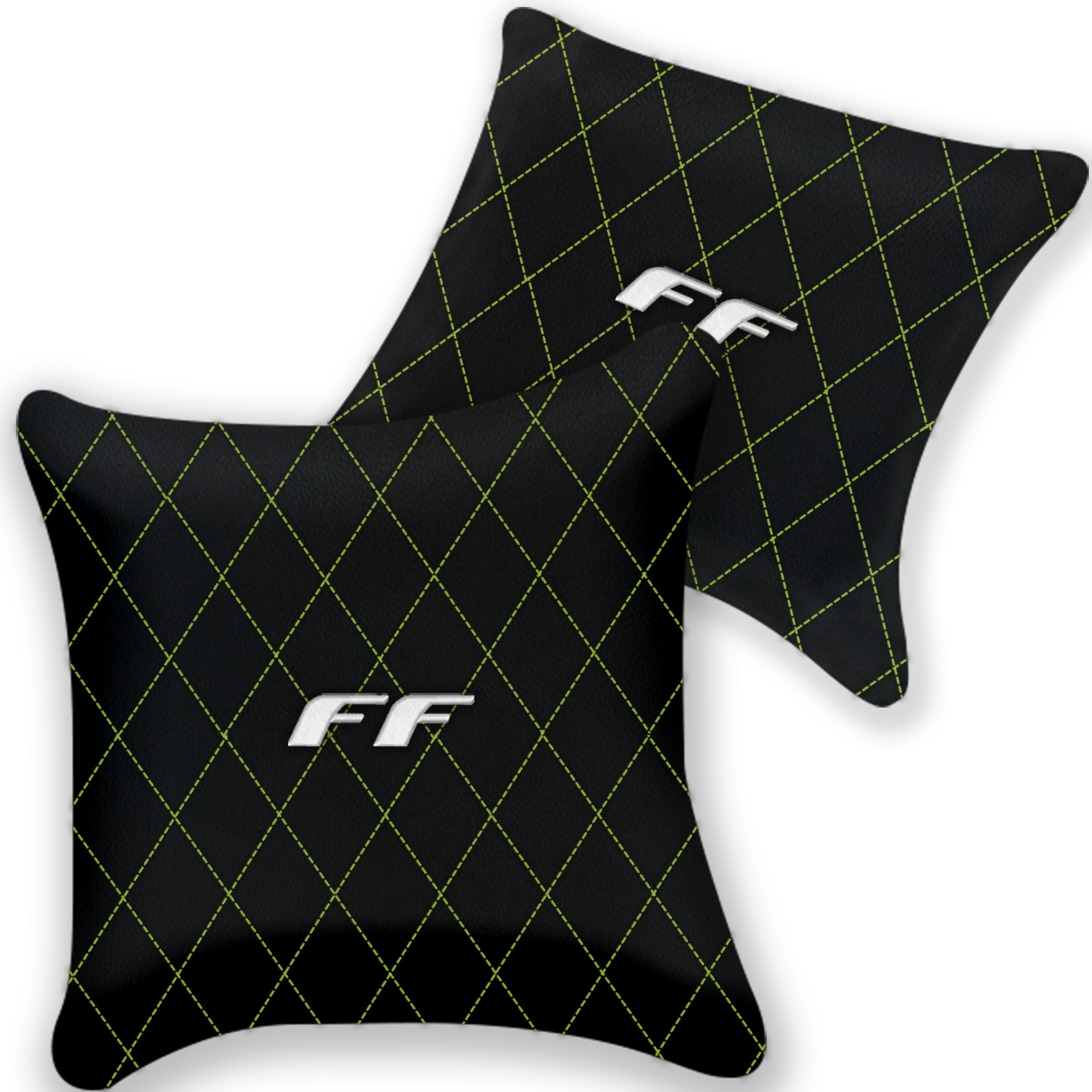 Custom Black Leather Pillows for Ferrari GTC4 Lusso - Set of 2