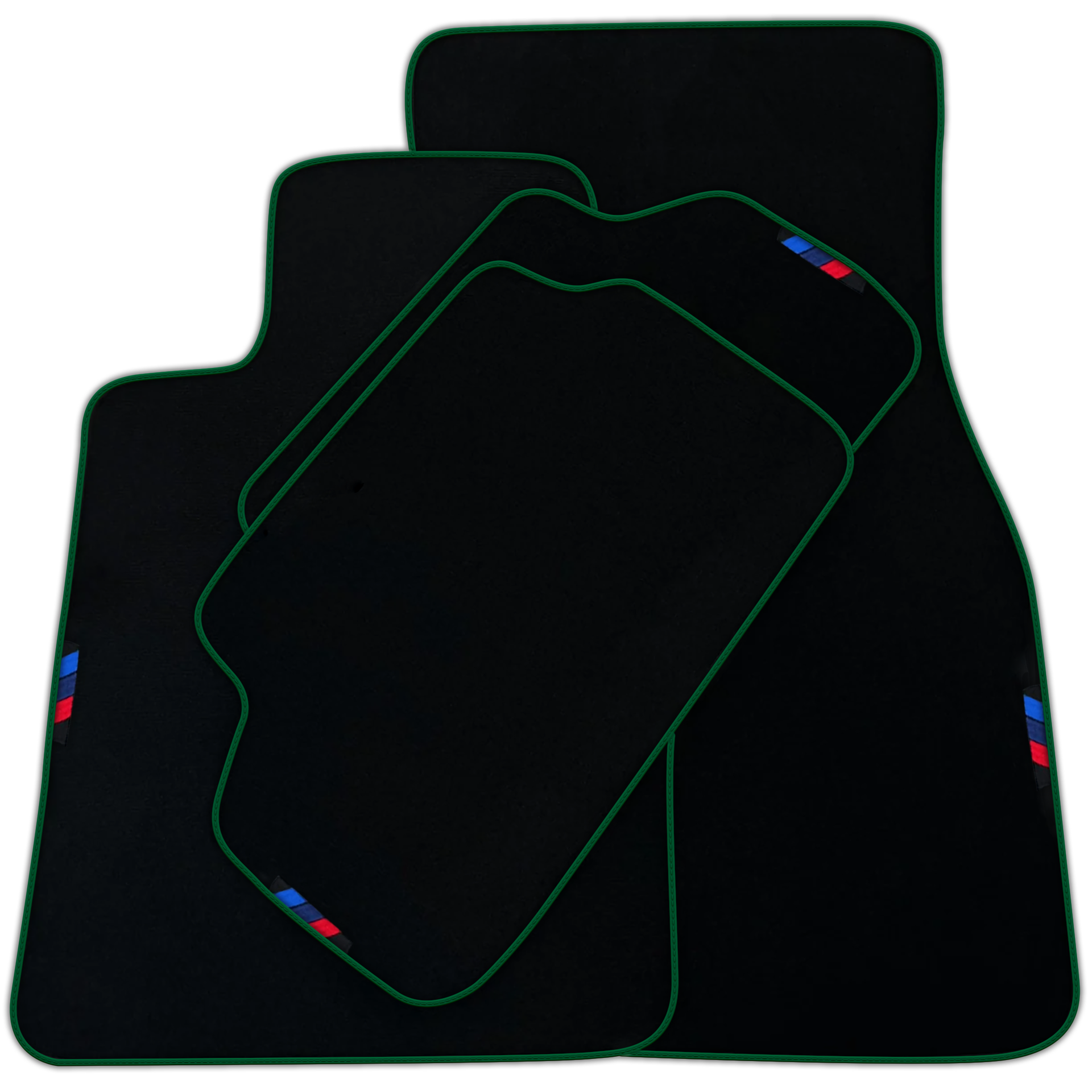 Black Floor Mats For BMW 7 Series F02 | Sky Blue Trim AutoWin Brand | Various Trim Colors