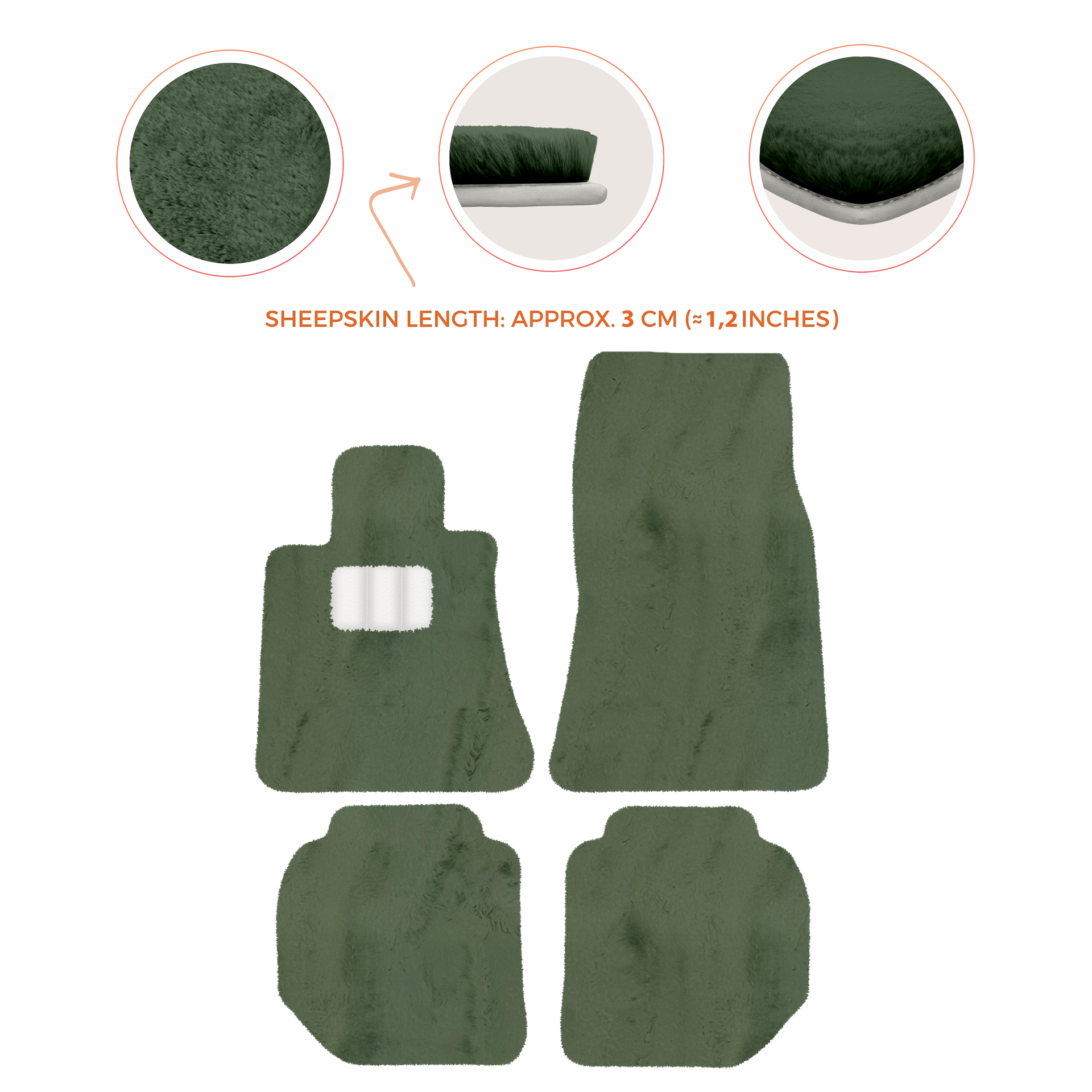 Premium Sheepskin Floor Mats for Bentley Continental GTC (2011-2018)