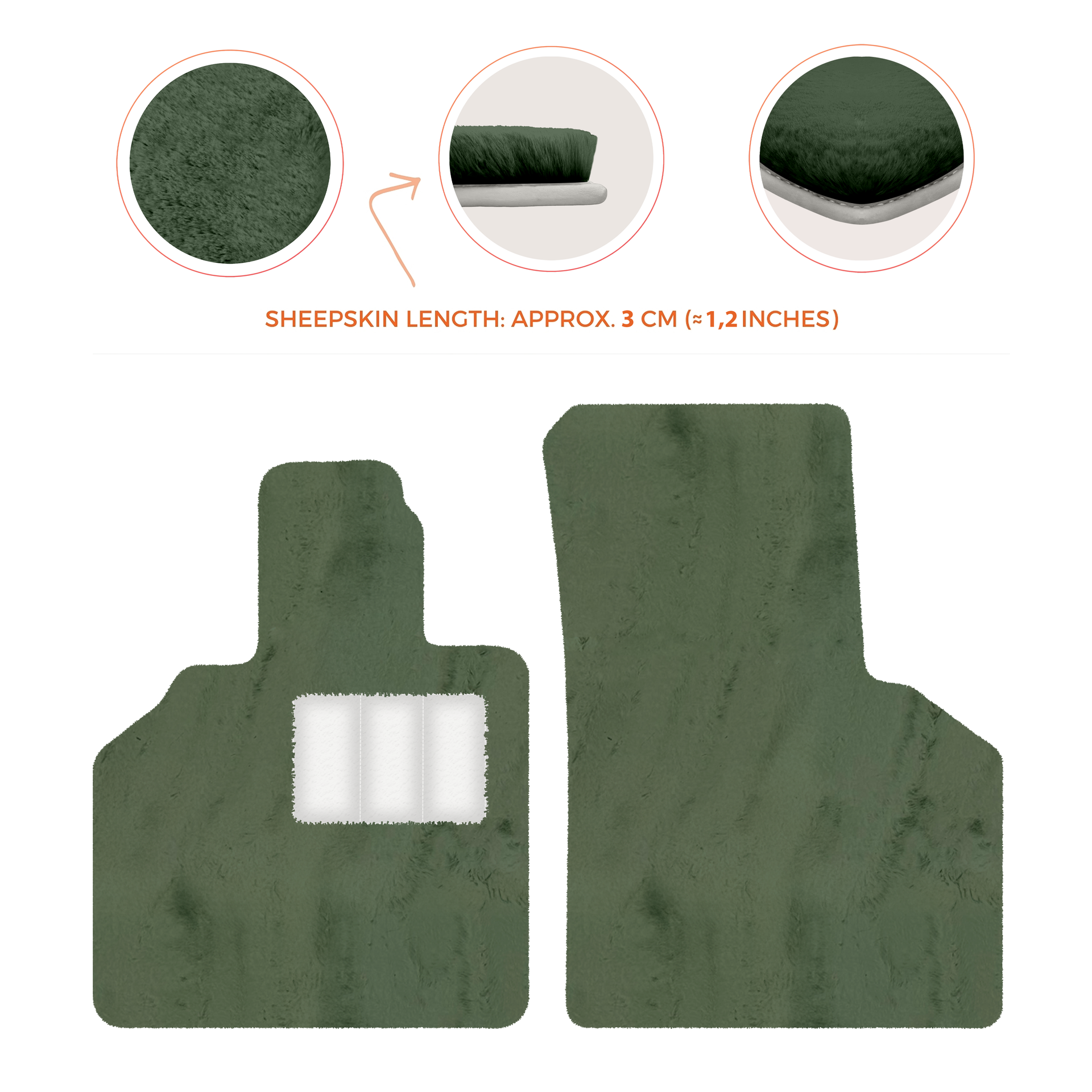 Premium Sheepskin Floor Mats for Lamborghini Aventador (2012-2022)