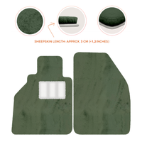 Tappetini in pelle di pecora per Porsche 986 Boxster (1996-2004) - Lunghezza della pelle di pecora, Varie opzioni di colore