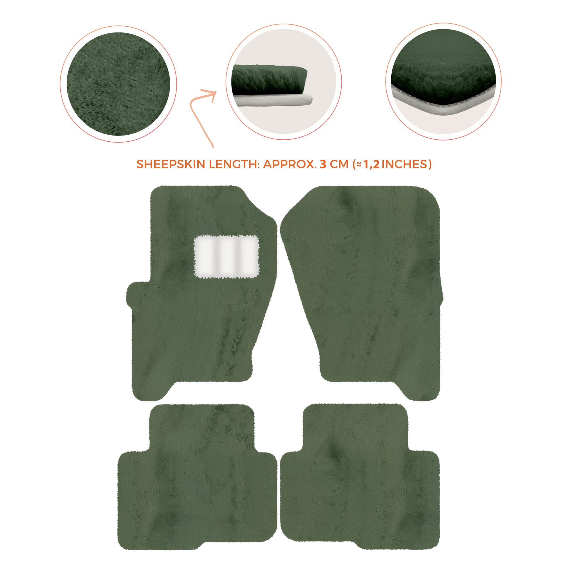 Premium Sheepskin Floor Mats for Land Rover Freelander (2007-2012)