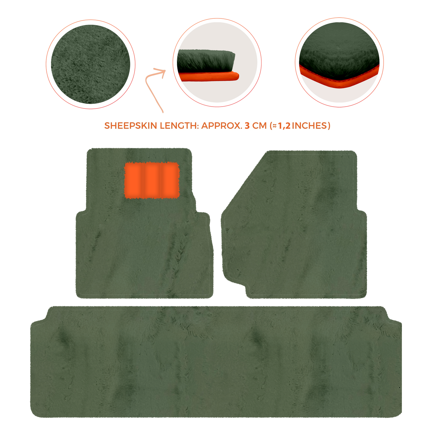 Luxurious Premium Sheepskin Floor Mats for Range Rover (2012-2022)
