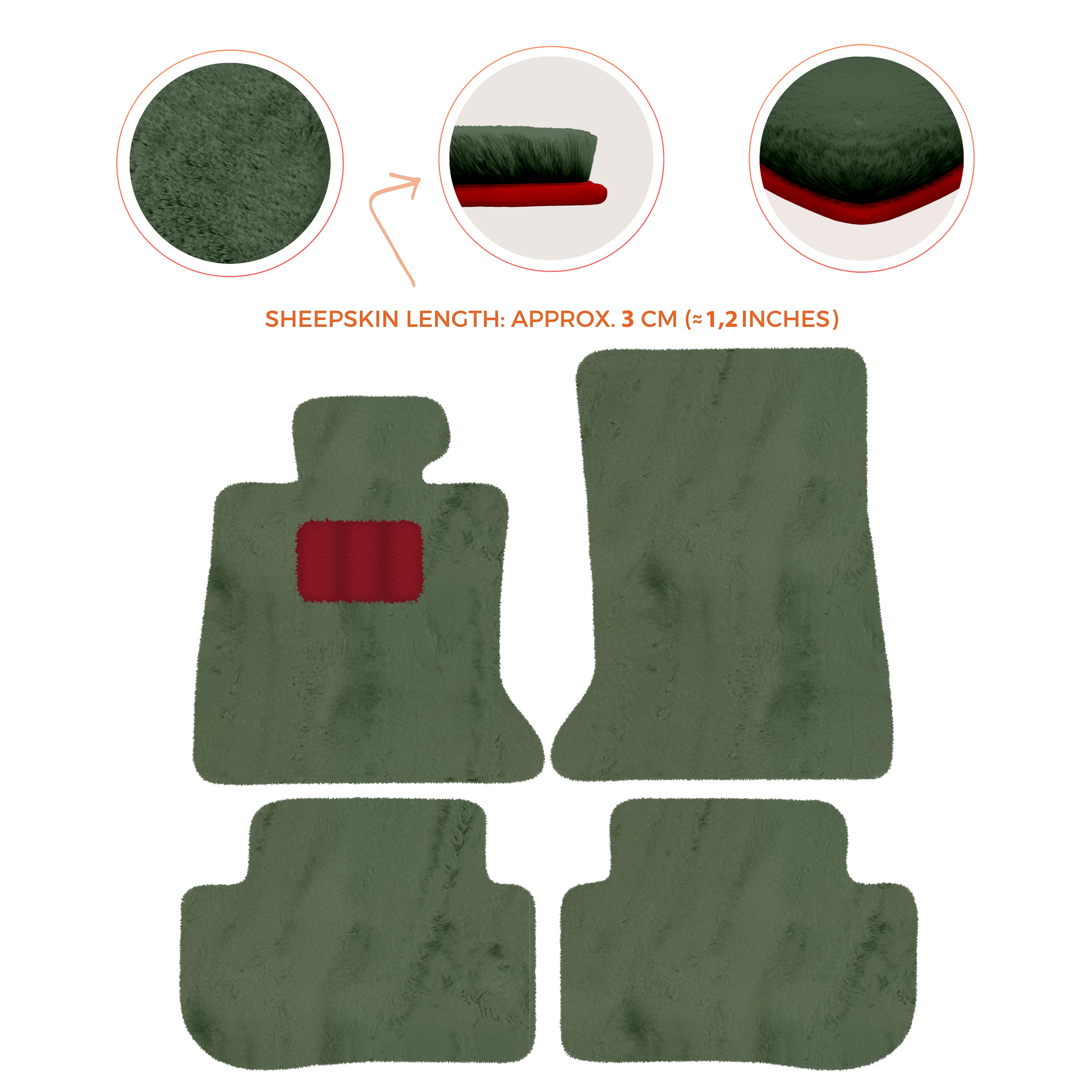 Premium Sheepskin Floor Mats for Rolls-Royce RR2 Dawn (2015-2023)