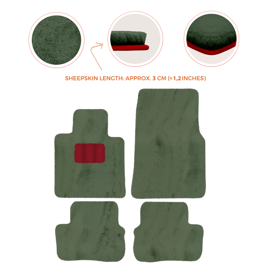 Premium Sheepskin Floor Mats for Rolls-Royce Shadow (1965-1977)